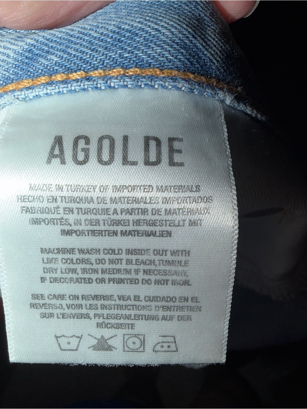 Agolde Light Blue Denim Jeans - Picture 7 of 8